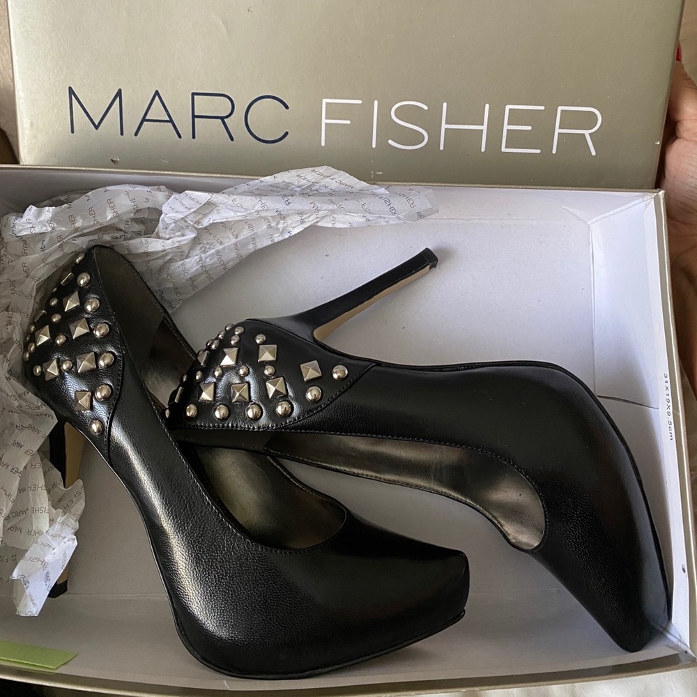 Black studded pumps (used)